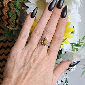 Sonoran Gold Turquoise Solitaire Ring In 925 Sterling Silver